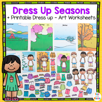 Preview of Dress Up Dolls | Activities & Worksheets for Clothing, Weather, Seasons Unit