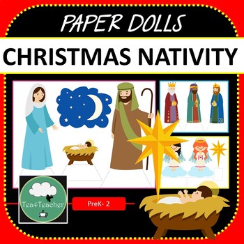 Preview of Paper Dolls CHRISTMAS NATIVITY Imaginative Dramatic Play
