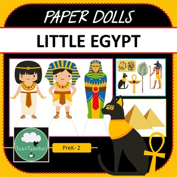 Preview of Paper Dolls LITTLE EGYPT Imaginative Dramatic Play