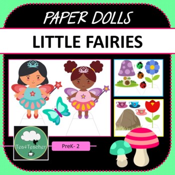 Preview of Paper Dolls LITTLE FAIRIES Imaginative Dramatic Play