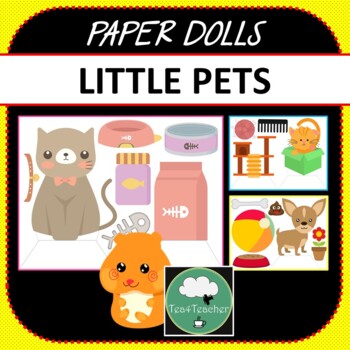 Preview of Paper Dolls LITTLE PETS Imaginative Dramatic Play
