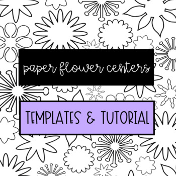 Preview of Paper Flower Center Templates SVG Clipart for Silhouette or Cricut