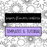 Paper Flower Center Templates SVG Clipart for Silhouette o