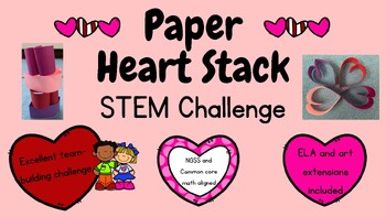 Preview of Paper Heart Stack: Valentine STEM Challenge