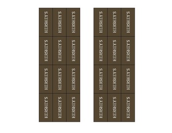 Preview of Paper Hershey's Bar for Fraction Activity