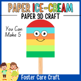 Paper Ice-Cream In Rainbow Colors 3D Paper Craft | Foster 