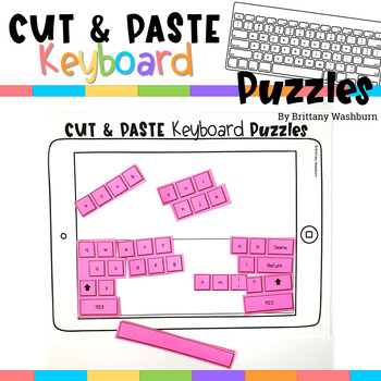 Preview of Paper Keyboard Practice Puzzles for your typing unit and as early finishers