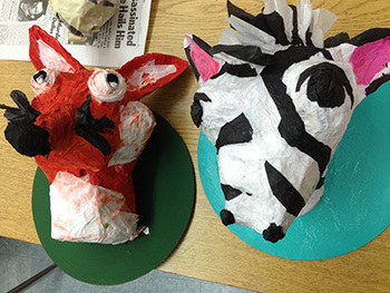 Preview of Paper Mache Animal Head Busts