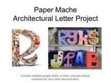 Paper Mache Architectural Letter Sculpture Project