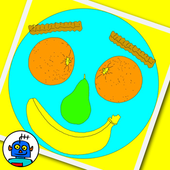 Preview of Paper Plate Food Face Crafts and Body Parts Activity