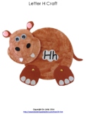 Paper Plate Hippo Craft for Letter Hh