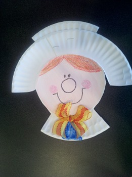 Paper Plate Pilgrim Boy & Girl + Tracers by Project-Based Learning Central