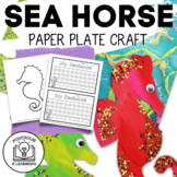 Paper Plate Seahorse Craft with Template