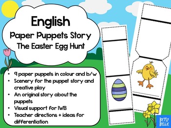 Preview of Paper Puppet Story: Easter Egg Hunt