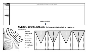 paper rocket template for kids
