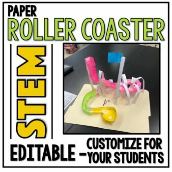Preview of Roller Coaster STEM Activity : Paper Roller Coasters