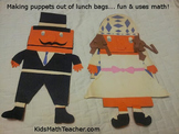 Paper Sack Puppets project: 4.MD.A.1 focus
