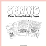 Paper Saving Colouring Pages | Spring Themed