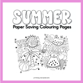 Paper Saving Colouring Pages | Summer Themed