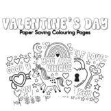 Paper Saving Colouring Pages | Valentine's Day