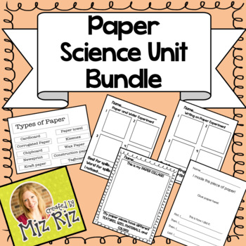 Preview of Paper Science Unit Worksheets {Supplement to Foss}