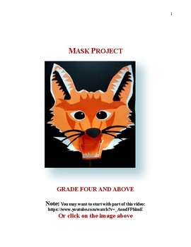 Preview of Paper Sculpture Mask: Grades 4 and Above