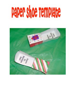 Preview of Paper Shoe Template for Christmas Holidays Around the World