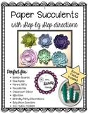 Paper Succulent Patterns + Bonus Cactus