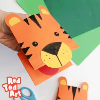 Paper Tiger Craft: Easy Hand Puppets - Year of the Tiger, Chinese New Year