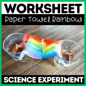 Preview of Paper Towel Rainbow Science Experiment WORKSHEET | St. Patrick's Day Activity