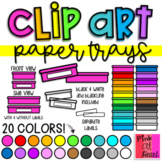 Paper Trays Clip Art / Set of 54 Images