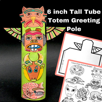 Preview of Design your Own 3/D Welcome Totem Poles. Native American Art and History Craft