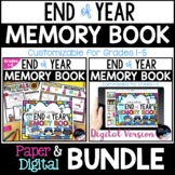 Paper and Digital End of Year Memory Books Bundle, End of 