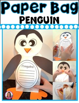 Preview of Penguin Paper Bag Writing Craftivity