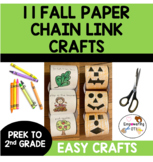Paper chain crafts ELEVEN easy fall color cut paste and wr