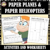 Paper Plane Math Activity & Paper Helicopter Activities - 
