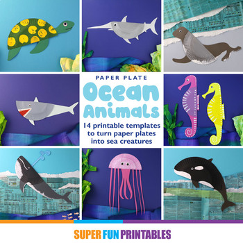Preview of Paper plate ocean animals