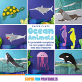 Paper plate ocean animals