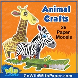Papercraft Animal Model BUNDLE | 26 Zoo Animal Craft Templates