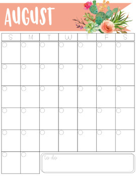 Paperless Cactus Floral Planner by Teach Create Motivate | TPT