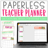 Paperless Cactus Floral Planner