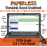 Paperless Digital Standards Based Gradebook - 5th Grade BUNDLE