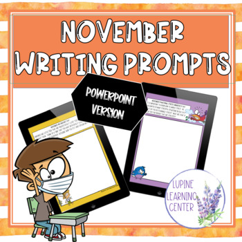 Preview of Paperless November Writing Prompts (Microsoft PowerPoint Version)