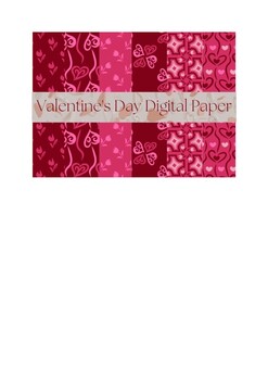 Preview of Papier numerique de Valentine day