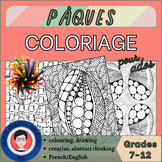 Pâques | Easter | French/English | Coloriage pour ados | A