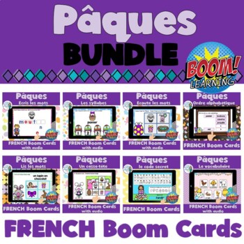 Preview of Pâques:  French Easter Digital Task Cards BUNDLE - BOOM CARDS