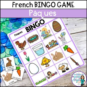 Preview of Pâques | French Easter Vocabulary Bingo Game