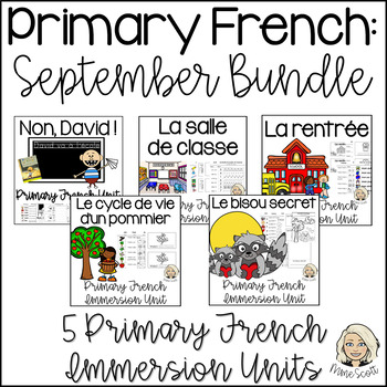 Preview of Paquet de septembre - September Bundle - Five Weeks of French Kindergarten Units