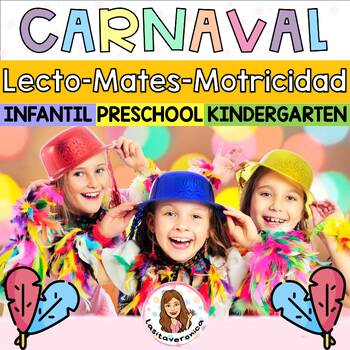Preview of Paquete Carnaval / Mardi Gras Day Bundle. Literacy. Math. Fine Motor. Spanish