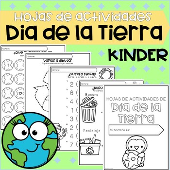 Preview of Paquete de Actividades del DIA DE LA TIERRA KINDER| Earth's Day in Spanish
